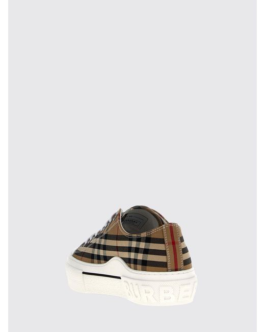 Burberry White Jack Vintage Check Canvas Sneakers By for men