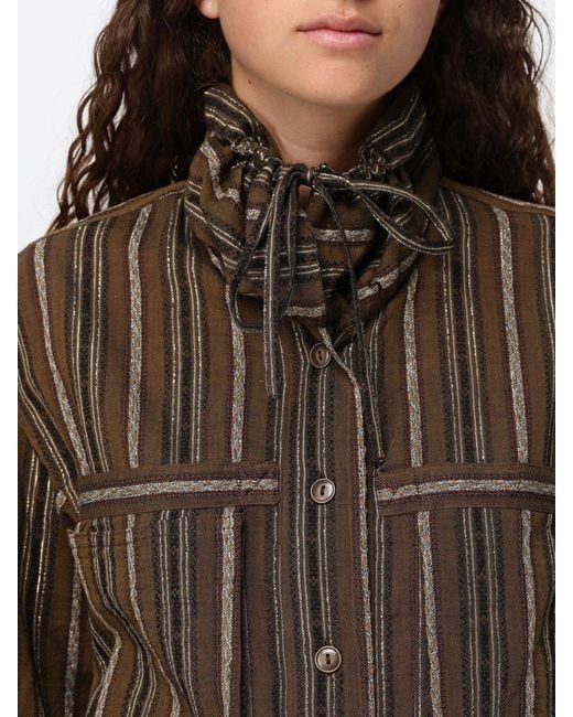 Isabel Marant Brown Striped Cropped Jacket