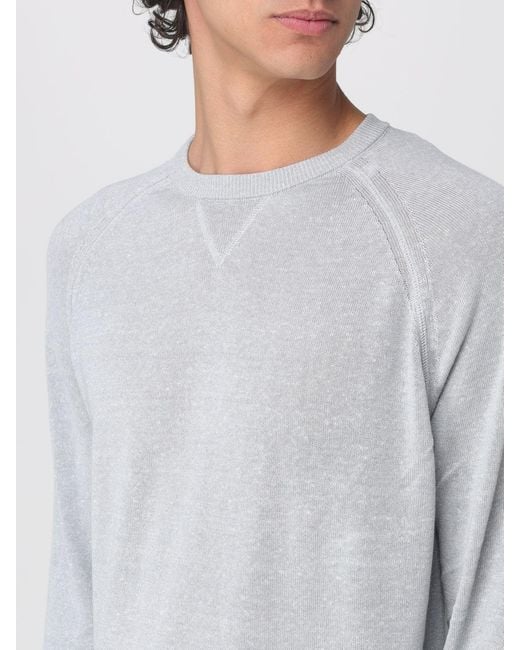 Eleventy Gray Basic Crew Neck Sweater for men