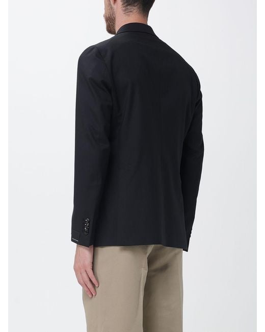 Tagliatore Blue Double-Breasted Virgin Wool Blazer for men