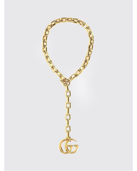 Gucci Metallic Halskette Mit Kette Und Gg Marmont Anhänger