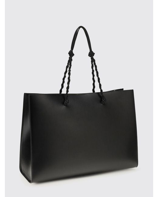 Jil Sander Black Tangle Leather Bag
