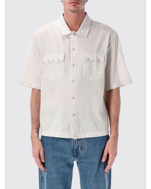Levi's White Checked Cotton Shirt for men