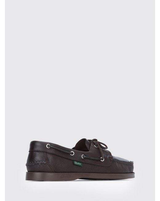 Paraboot White Barth Marine Grained Leather Boat Loafer for men