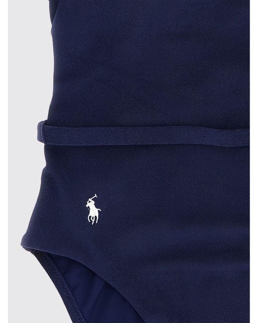 Polo Ralph Lauren Blue Recycled Polyester One-Piece Swimsuit