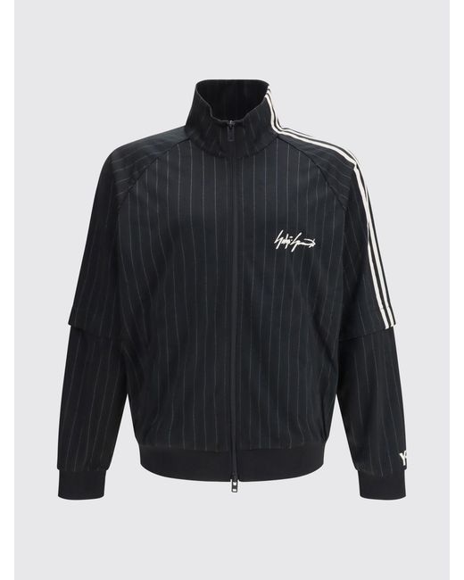 Y-3 Blue Striped Polyester Sweatshirt With Logo for men
