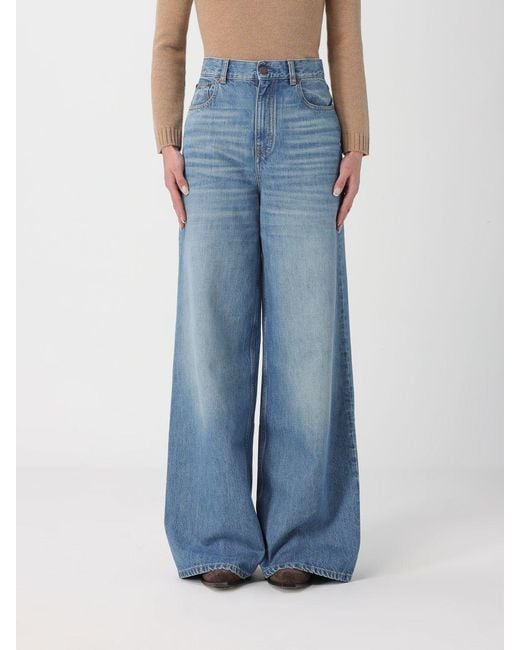 Chloé Blue ChloÉ Palazzo Cotton Denim Jeans