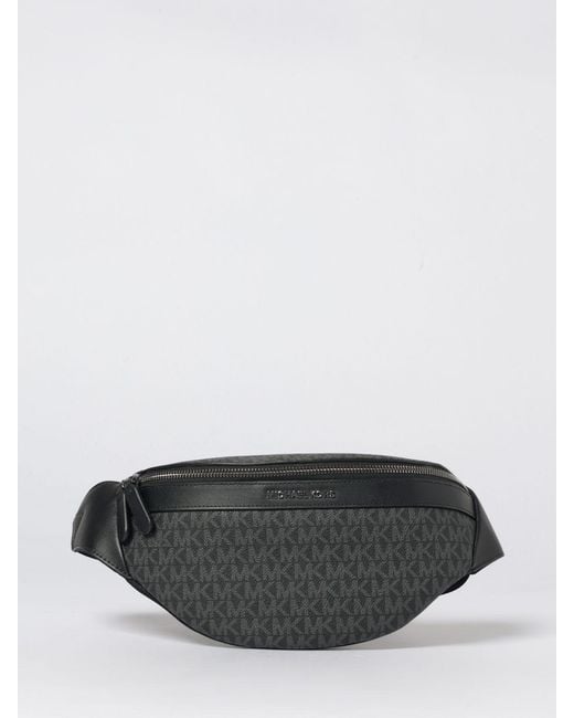 Michael Kors Gray Hudson Coated Cotton Belt Bag With Mk Monogram Print for men