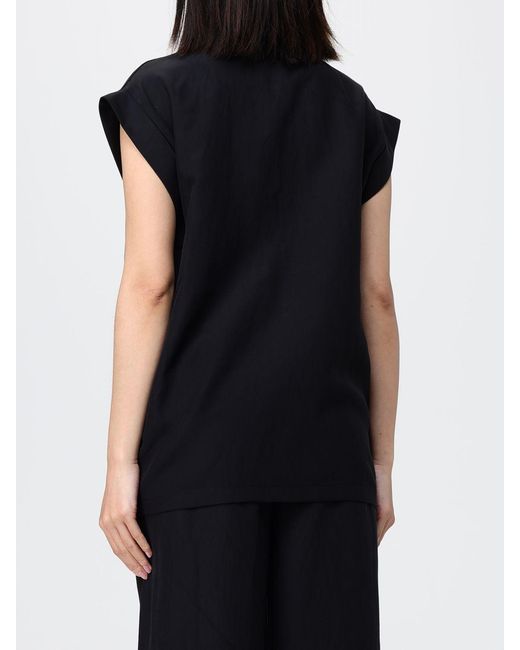 Liu Jo Black Single-Breasted Viscose Blend Vest