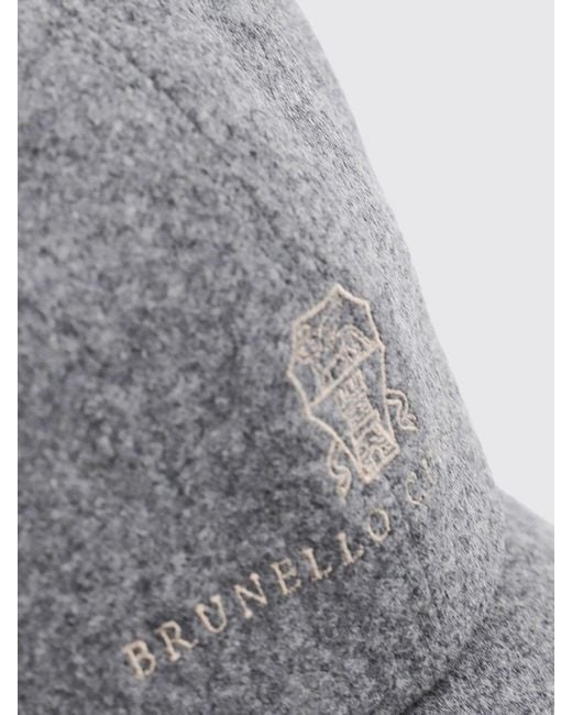 Brunello Cucinelli Gray Hat for men