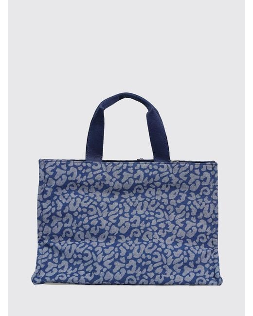 Liu Jo Blue Animal Print Cotton Bag