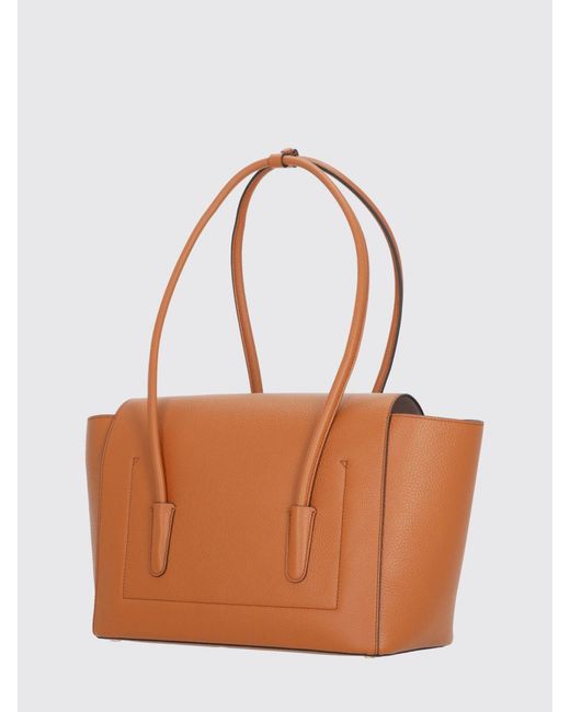 Coccinelle Brown Double Beat Grained Leather Bag