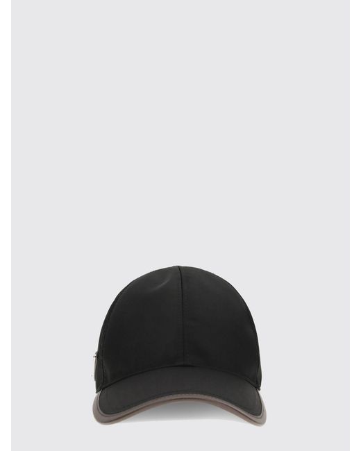 Prada Black Technical Fabric Baseball Cap for men