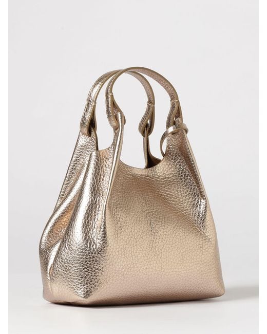 Gianni Chiarini Natural Dua Small Hammered Leather Bag