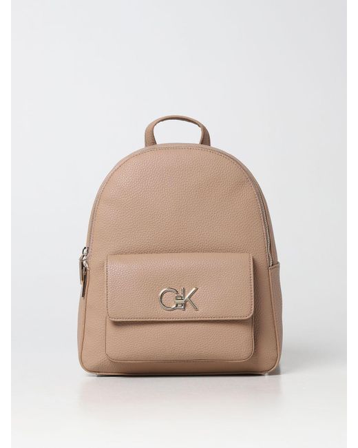 Calvin Klein Backpack in Natural Lyst