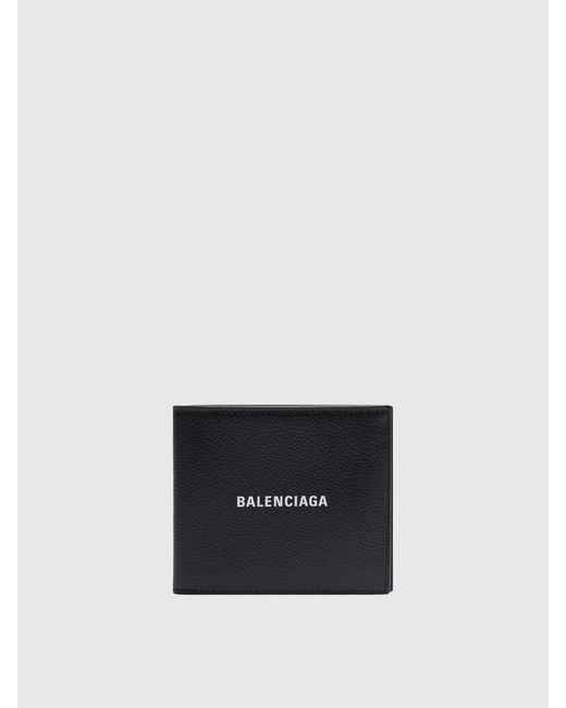 Balenciaga White Leather Wallet With Logo for men