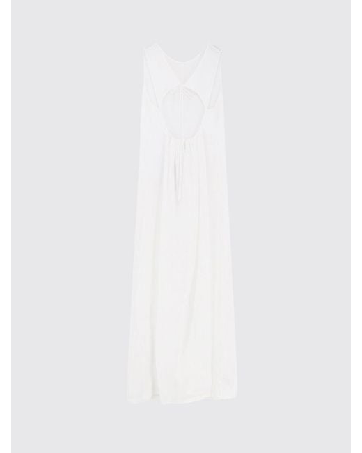 Aspesi White Linen Long Dress