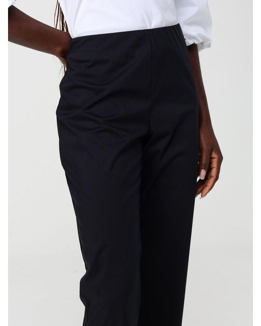 Liviana Conti Black Claudette Cotton Blend Trousers