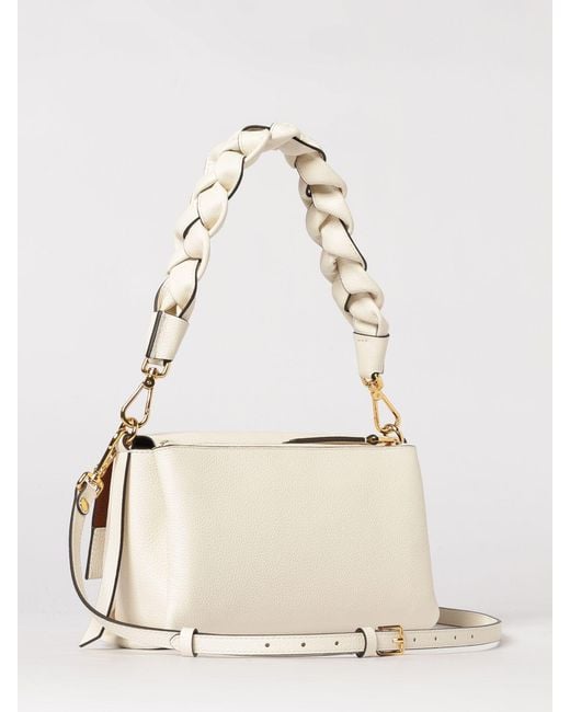 Coccinelle Natural Boheme Grained Leather Bag