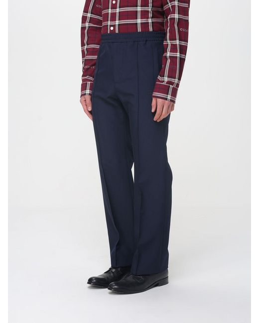 Gucci Blue Technical Fabric Track Pants for men
