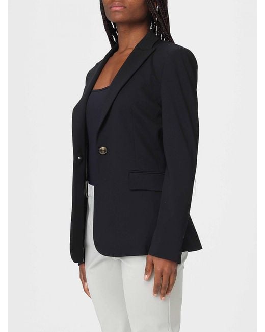 Pinko Black Single-Breasted Viscose Blazer