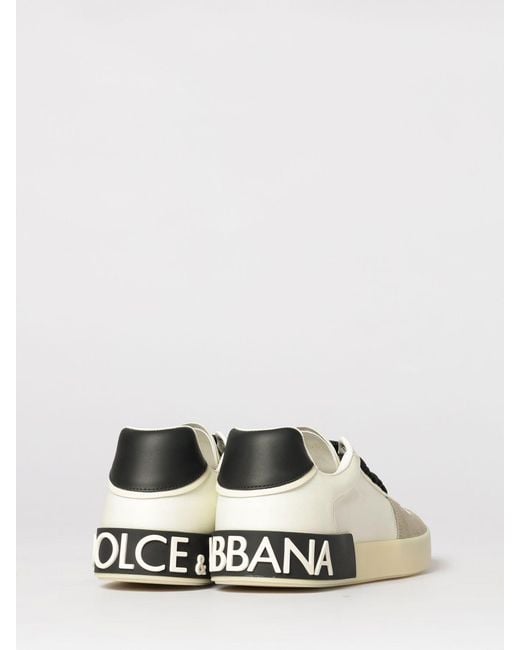 Dolce & Gabbana Natural Dolce &Amp Gabbana Portofino Nylon And Suede Sneakers for men
