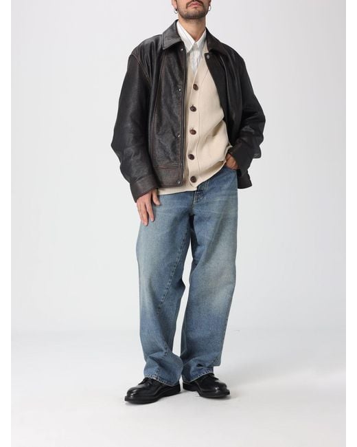 Golden Goose Deluxe Brand Black Leather Jacket for men