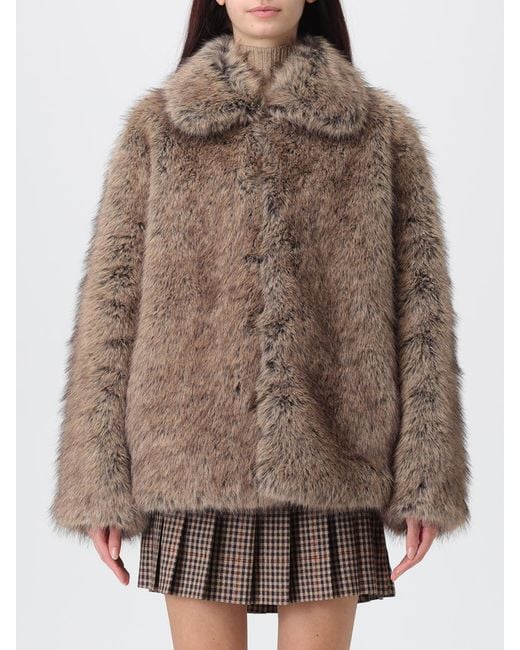 Liu Jo Brown Fur Coats