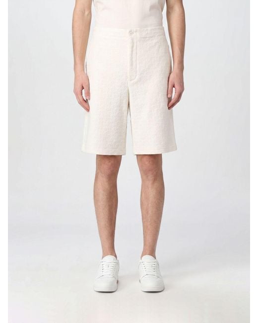 Off-White c/o Virgil Abloh White High-Waisted Cotton Chino Shorts With Jacquard Logo for men