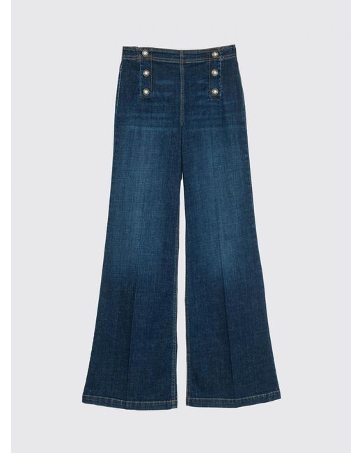 Twinset Blue Wide-Leg Stretch Jeans