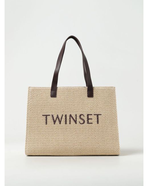 Twin Set Natural Tote Bags