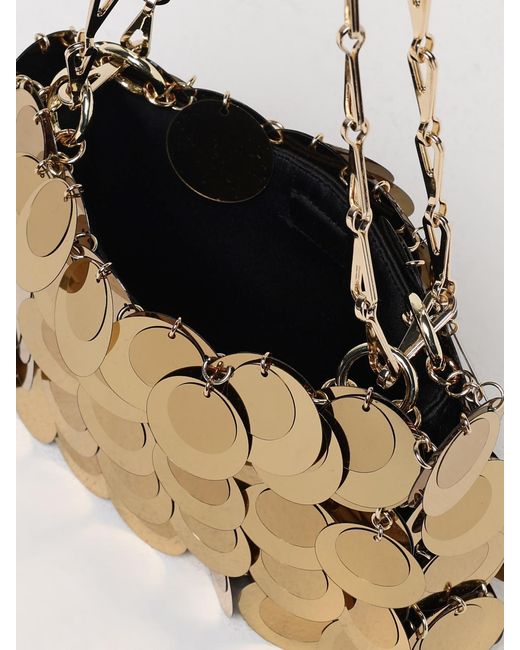 Rabanne White Sparkle Nano Sequin And Metal Mesh Bag