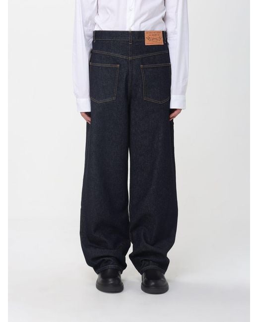 Moschino Couture Blue Wide-Leg Jeans for men
