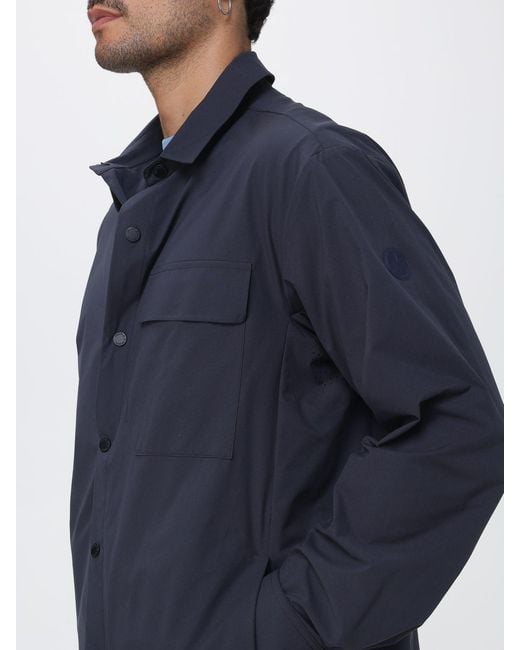People Of Shibuya Blue Technical Fabric Shirt Jacket for men
