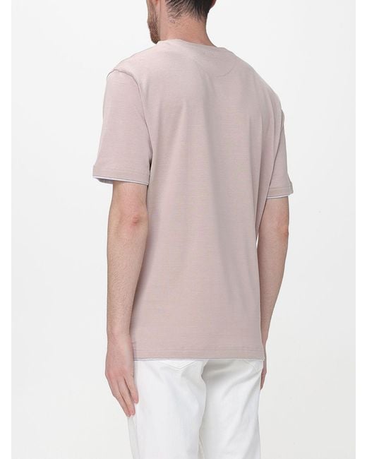 Eleventy Pink Basic Cotton T-Shirt for men