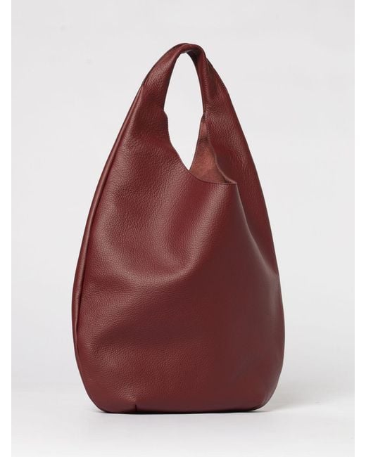 A.P.C. Red Le Neige Grained Leather Bag