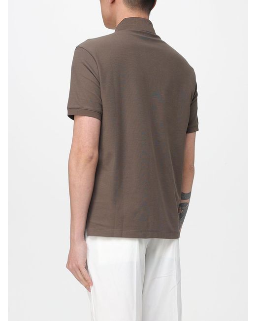 Emporio Armani Brown Cotton Polo Shirt for men