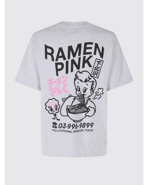 Edwin Gray Printed Cotton T-Shirt for men