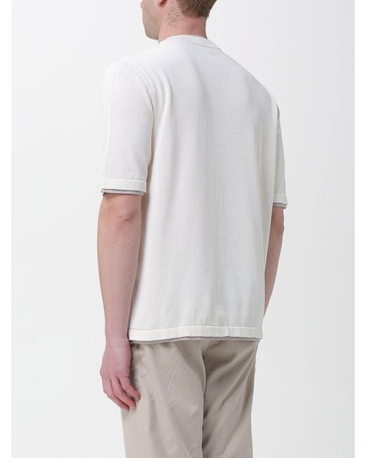 T-Shirt Basic di Eleventy in White da Uomo
