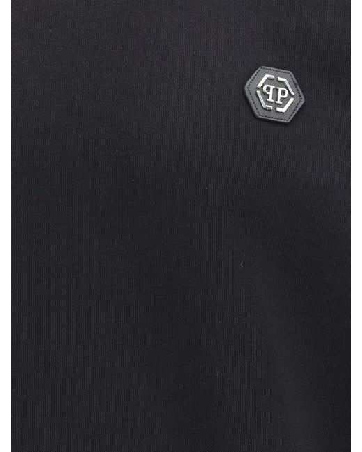 Sudadera De Cuello Redondo De Algodón Philipp Plein de hombre de color Blue