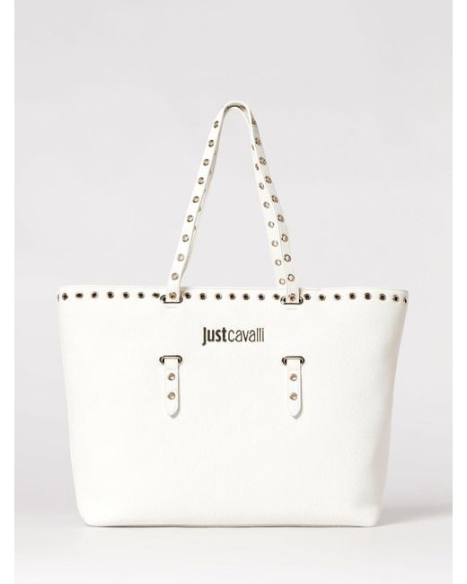 Just Cavalli Natural Grained Faux Leather Bag