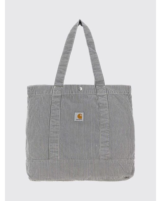 Carhartt Gray Striped Cotton Mercer Bag for men