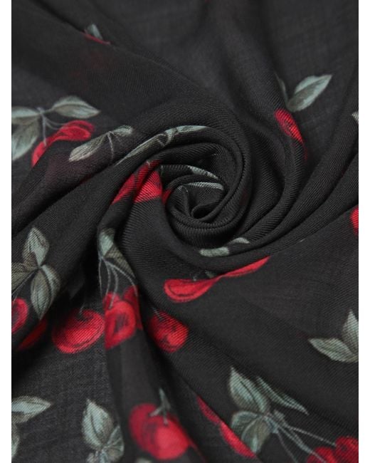 Twinset Black Printed Modal Blend Stole