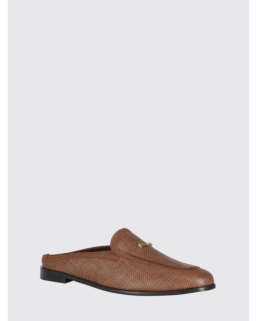 Max Mara Brown Mito Raffia Slippers