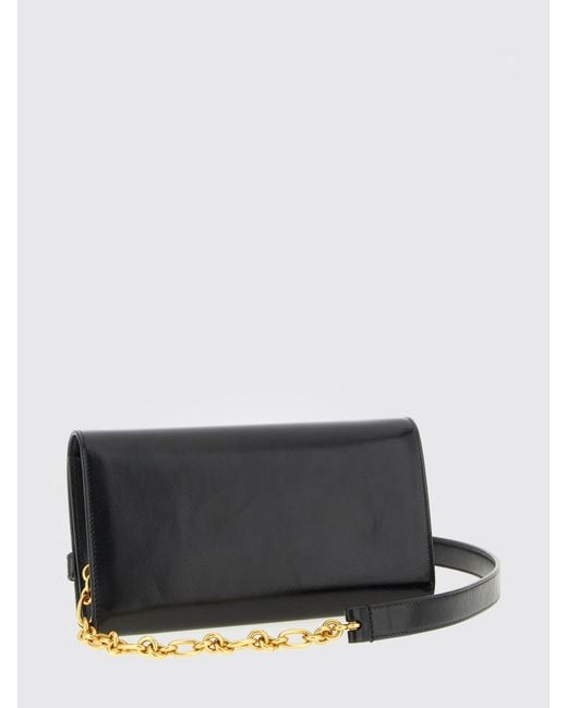 Balmain Black Shuffle Leather Wallet Bag