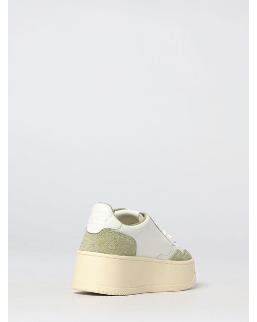 Autry Natural Medalist Platform Leather Sneakers