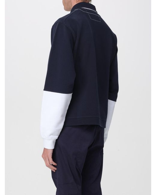 DSquared² Blue Cotton Rugby Polo Shirt With Logo for men