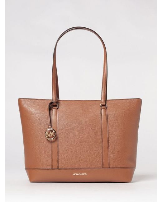 Michael Kors Brown Grained Leather Bag