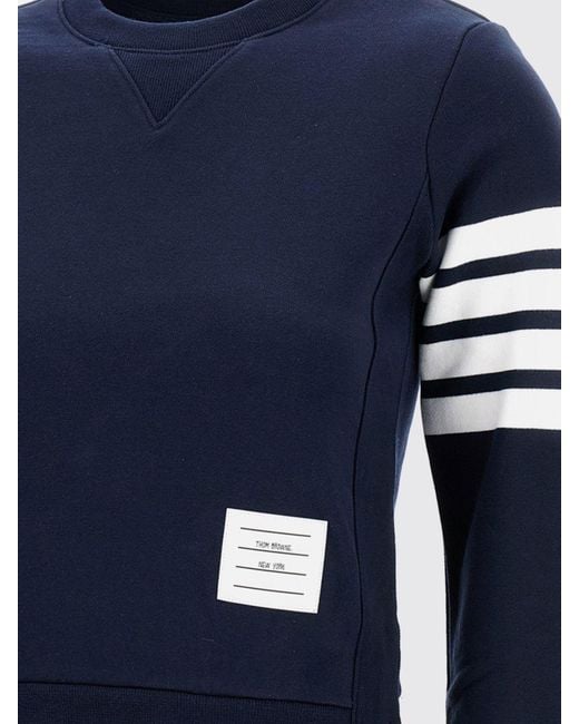 Thom Browne Blue 4-Bar Cotton Sweatshirt