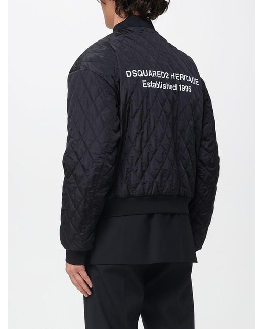 Bomber Trapuntato Urban Con Logo di DSquared² in Blue da Uomo
